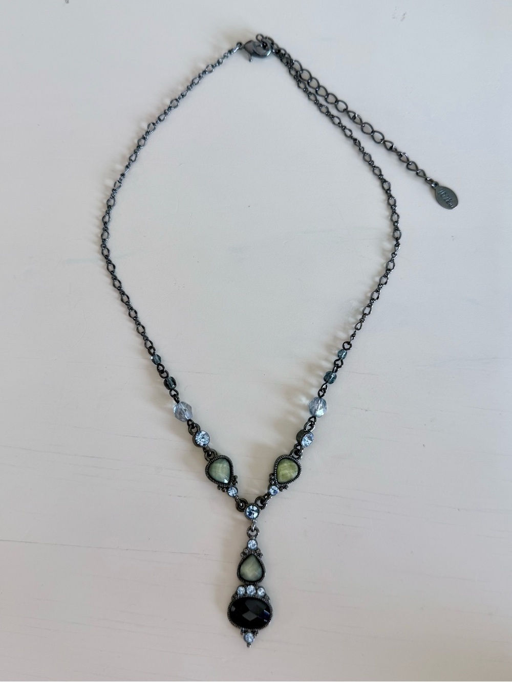 2028 Delicate Teardrop Y Necklace